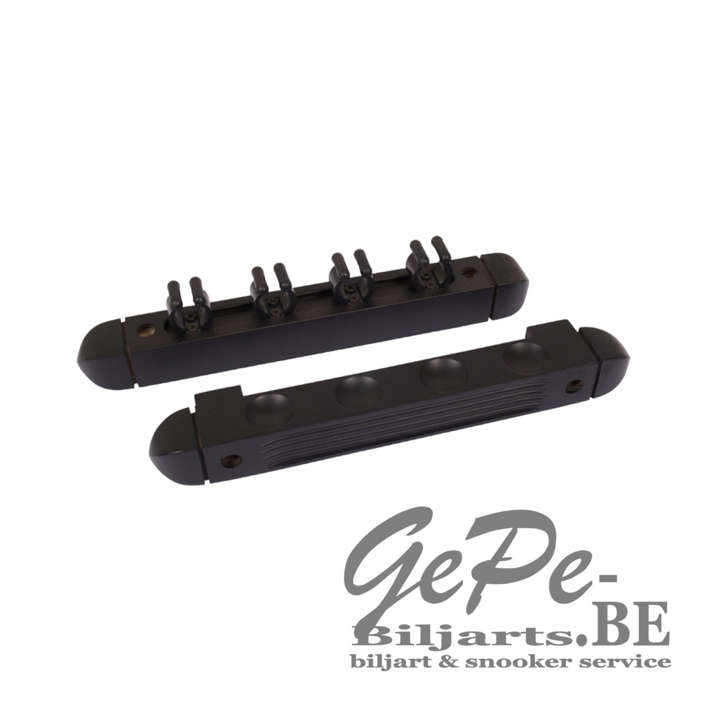 [001120003] 2-Piece Cue Rack - 4 Cues (Black)