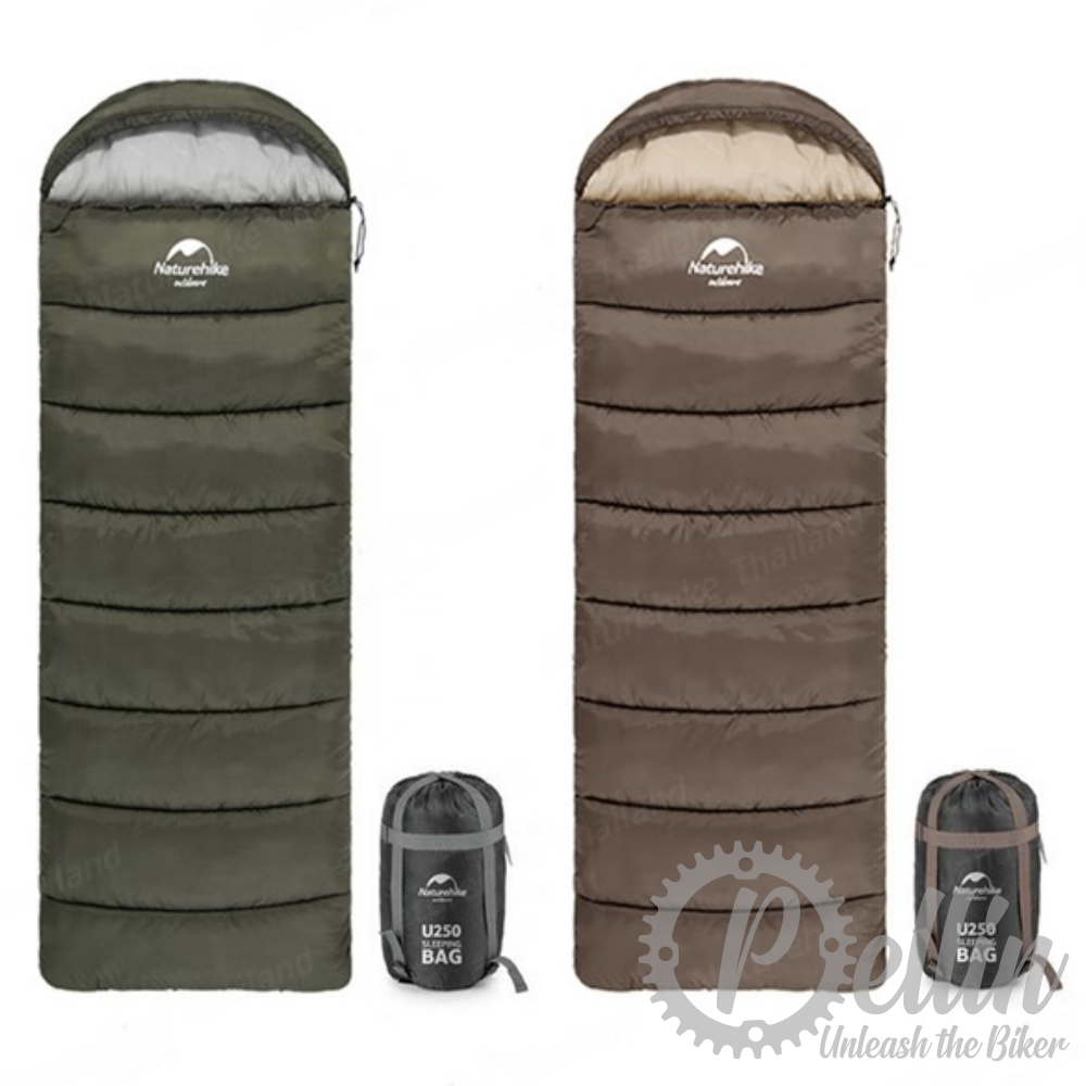 [000750001] U350S Enveloppe Slaapzak met kap (Left, Brown)