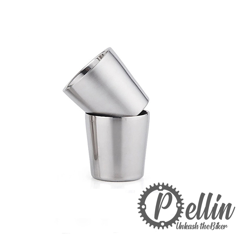[000410001] Dubbelwandige drinkbeker inox 170ml of 300ml (300ml)