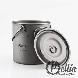 [NX20666032] Titanium kookpot met deksel 1,25 liter